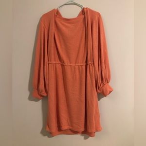 Forever 21 - Coral Jersey Knit Scoop-neck Dress with Pockets